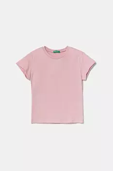 Футболка из хлопка для детей United Colors Of Benetton, розовый