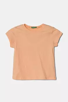 Футболка из хлопка для детей United Colors Of Benetton, оранжевый