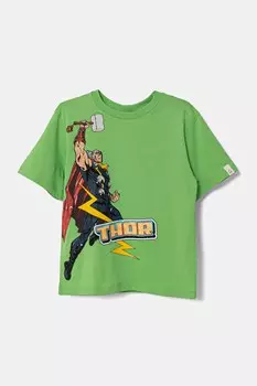 Футболка из хлопка для детей United Colors Of Benetton, зеленый