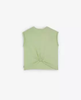 Футболка из хлопка для девочек с узлом Scalpers, жёлтый