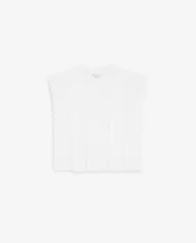 Футболка из хлопка для девочек в оверсайз крой Scalpers, белый