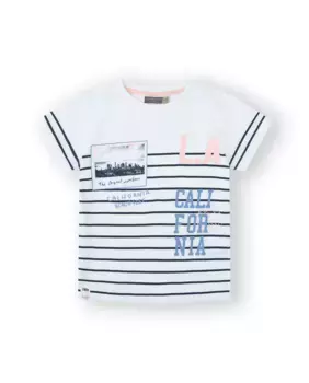 Футболка из хлопка для мальчика белого цвета Canada House, белый