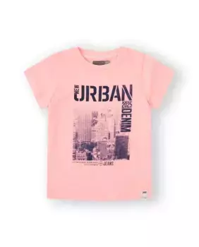 Футболка из хлопка для мальчика розового цвета Canada House, цвет Rosa