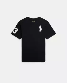 Футболка из хлопка для мальчика с Большим Пони Polo Ralph Lauren, чёрный