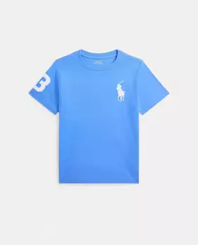 Футболка из хлопка для мальчика с Большим Пони Polo Ralph Lauren, синий