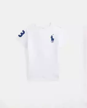 Футболка из хлопка для мальчика с Большим Пони Polo Ralph Lauren, белый