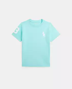 Футболка из хлопка для мальчика с Большим Пони Polo Ralph Lauren, голубой