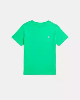 Футболка из хлопка для мальчика с вышитой лошадкой Polo Ralph Lauren, зеленый