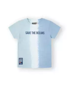 Футболка из хлопка для мальчика светло-голубого цвета Canada House, голубой