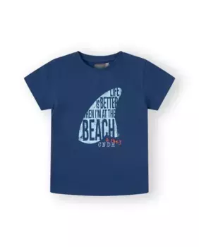 Футболка из хлопка для мальчика темно-синего цвета Canada House, тёмно-синий