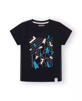 Футболка из хлопка для мальчика темно-синего цвета Canada House, тёмно-синий