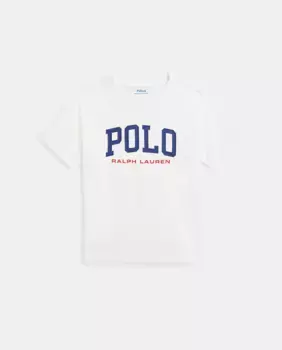 Футболка из хлопка для мальчиков с логотипом Polo Ralph Lauren, белый