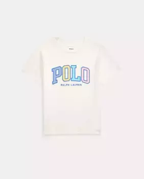 Футболка из хлопка для мальчиков с логотипом Polo Ralph Lauren, белый