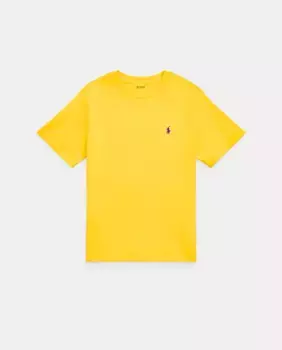 Футболка из хлопка для мальчиков с вышитым логотипом Polo Ralph Lauren, жёлтый
