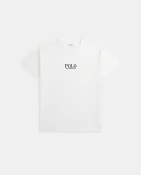 Футболка из хлопка для мальчиков с логотипом Polo Ralph Lauren, белый