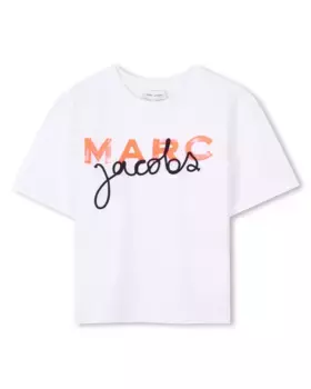 Футболка из хлопка для мальчиков с короткими рукавами Marc Jacobs, белый