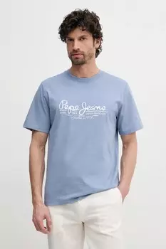 Футболка из хлопка DUMAS TEE Pepe Jeans, синий