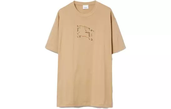 Футболка из хлопка EKD Check Soft Fawn Burberry, цвет Tawny