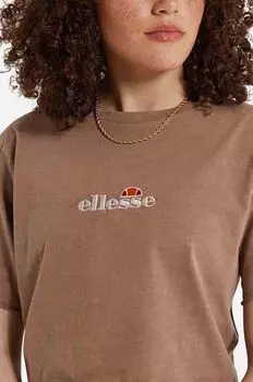 Футболка из хлопка Ellesse, коричневый