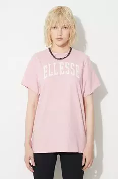 Футболка из хлопка Ellesse, розовый