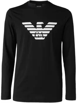 Футболка из хлопка Emporio Armani, черный