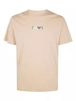 Футболка из хлопка Emporio Armani, розовый