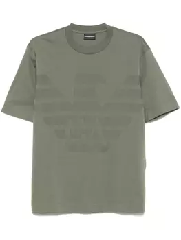 Футболка из хлопка Emporio Armani, зеленый
