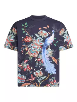 Футболка из хлопка ETRO, синий