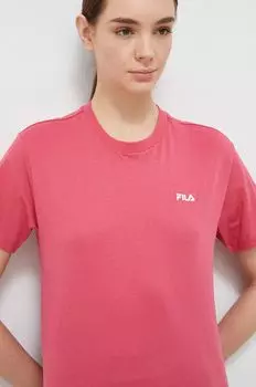 Футболка из хлопка Fila, розовый