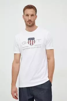 Футболка из хлопка Gant, белый