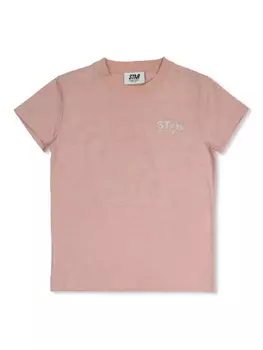 Футболка из хлопка Golden Goose Kids, розовый