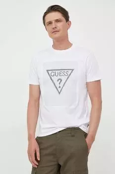 Футболка из хлопка Guess, белый