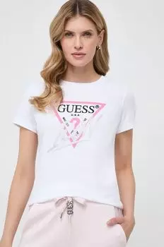 Футболка из хлопка Guess, белый