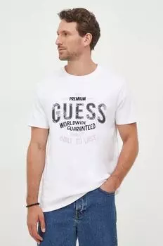 Футболка из хлопка Guess, белый