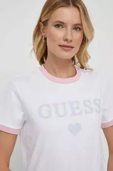 Футболка из хлопка Guess, белый