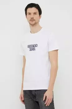 Футболка из хлопка Guess, белый