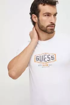 Футболка из хлопка Guess, белый