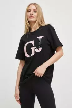 Футболка из хлопка Guess, черный