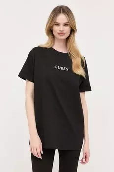 Футболка из хлопка Guess, черный