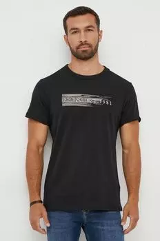 Футболка из хлопка Guess, черный