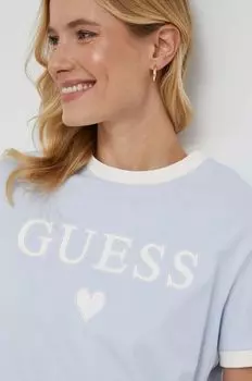 Футболка из хлопка Guess, фиолетовый