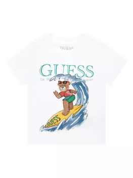 Футболка из хлопка guess kids, белый