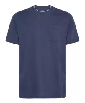 Футболка из хлопка и тенселевого трикотажа Boggi Milano, синий