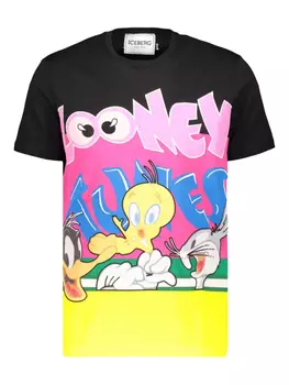 Футболка из хлопка Iceberg, черный