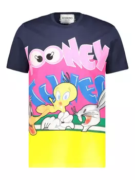 Футболка из хлопка Iceberg, синий