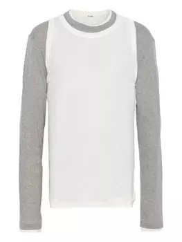 Футболка из хлопка JIL SANDER+, серый
