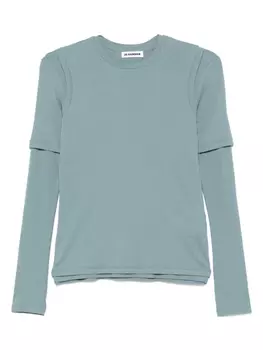 Футболка из хлопка Jil Sander, синий