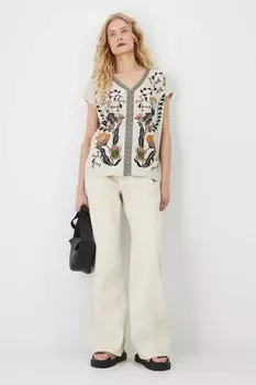 Футболка из хлопка Medicine, бежевый