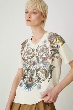 Футболка из хлопка Medicine, бежевый