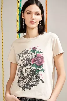 Футболка из хлопка Medicine, бежевый